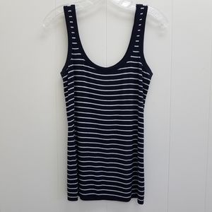 Bailey 44 Striped Raw Hem Tank Top